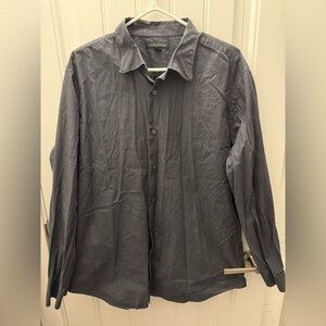 Banana Republic Dark Gray Casual Button-Down Shirt